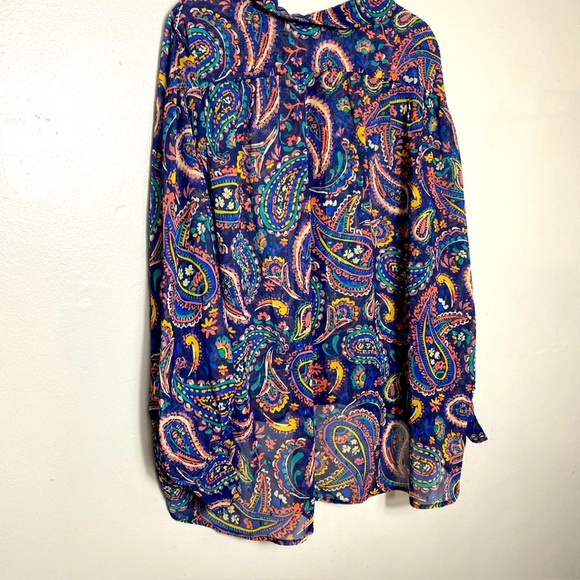 Molly Bracken Loose Paisley Shirt size M - Picture 10 of 13